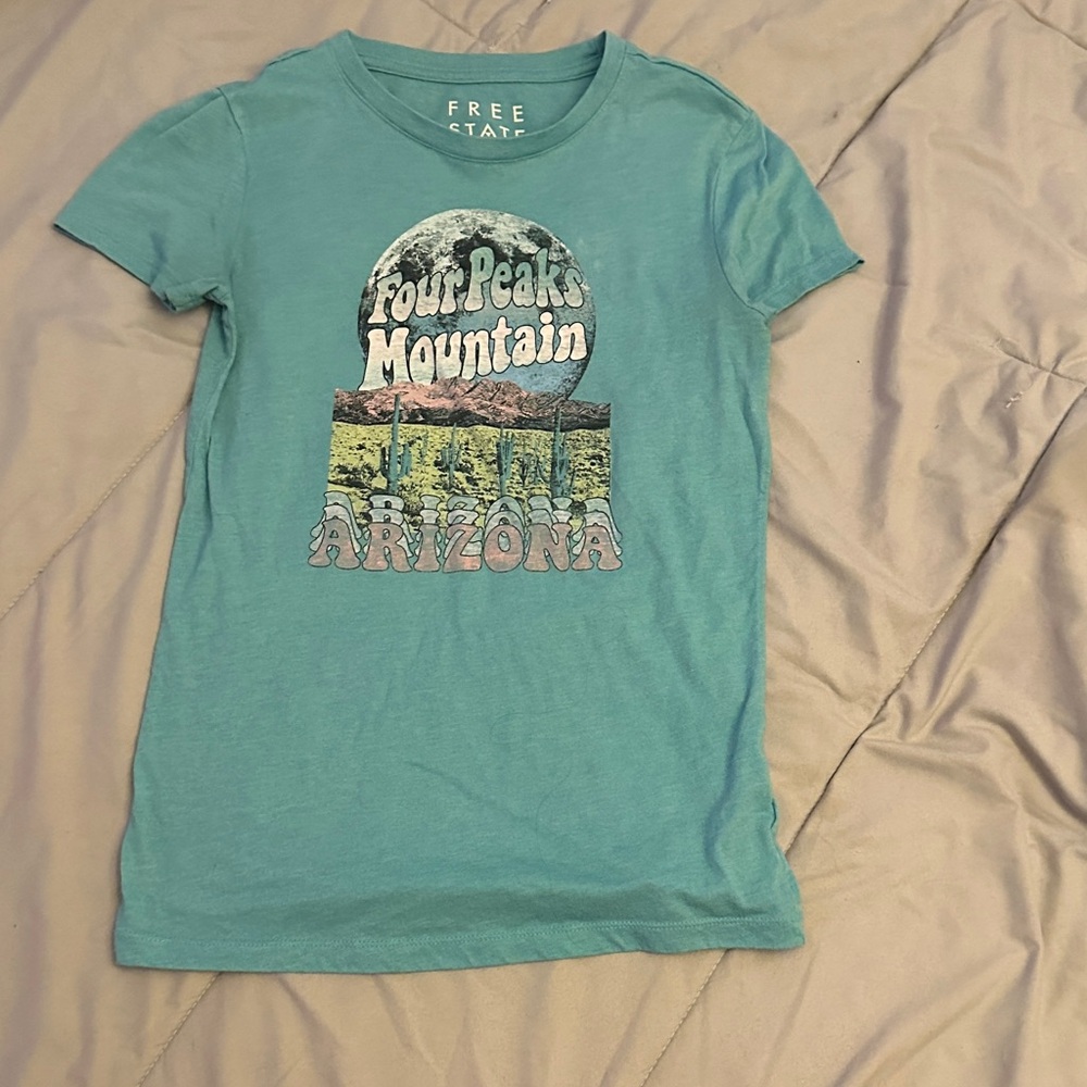 Free State Green Tee with White Print